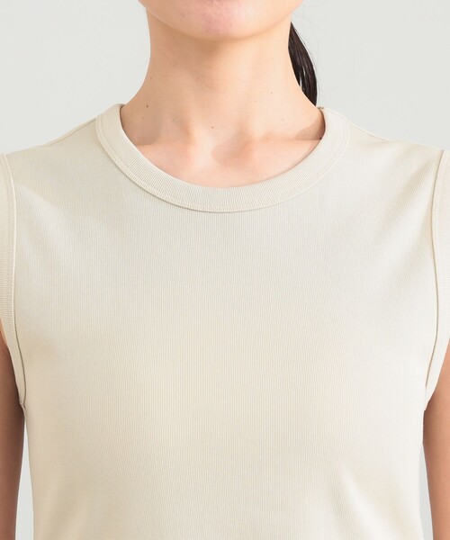 Demi-Luxe BEAMS（デミルクス ビームス）の「スリット ノースリーブ チュニック（Tシャツ/カットソー・レディース・ブラック/ホワイト系その他6・ONE SIZE）」の18枚目の写真