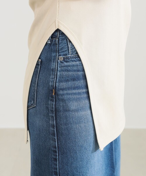 Demi-Luxe BEAMS（デミルクス ビームス）の「スリット ノースリーブ チュニック（Tシャツ/カットソー・レディース・ブラック/ホワイト系その他6・ONE SIZE）」の19枚目の写真