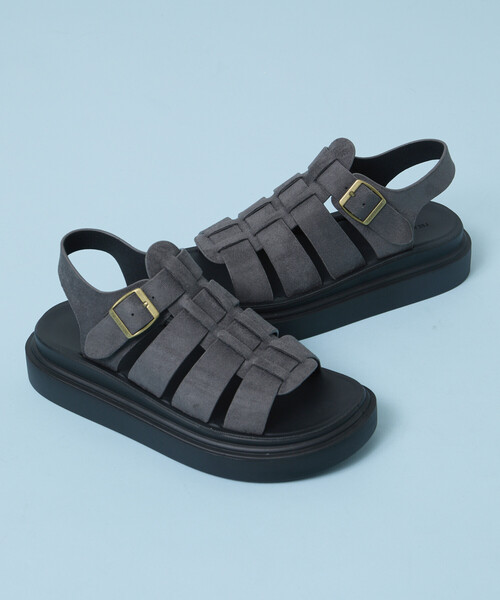FREAK'S STORE（フリークスストア）の「限定展開 レザレット グルカサンダル / プラットフォームソール（サンダル・メンズ・チャコールグレー/ブラック/その他・23.0cm/24.0cm/25.0cm/26.0cm/27.0cm/28.0cm）」の2枚目の写真