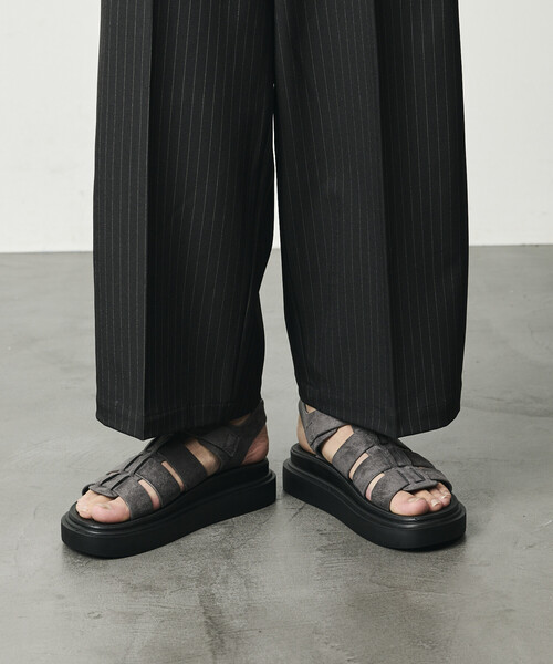 FREAK'S STORE（フリークスストア）の「限定展開 レザレット グルカサンダル / プラットフォームソール（サンダル・メンズ・チャコールグレー/ブラック/その他・23.0cm/24.0cm/25.0cm/26.0cm/27.0cm/28.0cm）」の19枚目の写真