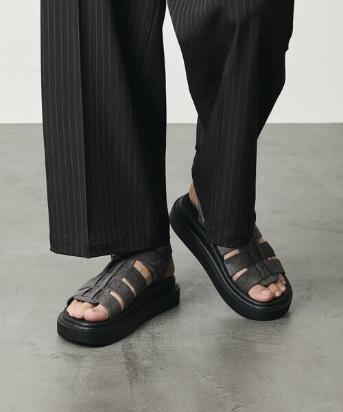 FREAK'S STORE（フリークスストア）の「限定展開 レザレット グルカサンダル / プラットフォームソール（サンダル・メンズ・チャコールグレー/ブラック/その他・23.0cm/24.0cm/25.0cm/26.0cm/27.0cm/28.0cm）」の20枚目の写真