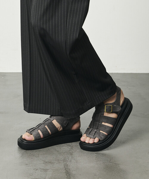 FREAK'S STORE（フリークスストア）の「限定展開 レザレット グルカサンダル / プラットフォームソール（サンダル・メンズ・チャコールグレー/ブラック/その他・23.0cm/24.0cm/25.0cm/26.0cm/27.0cm/28.0cm）」の21枚目の写真