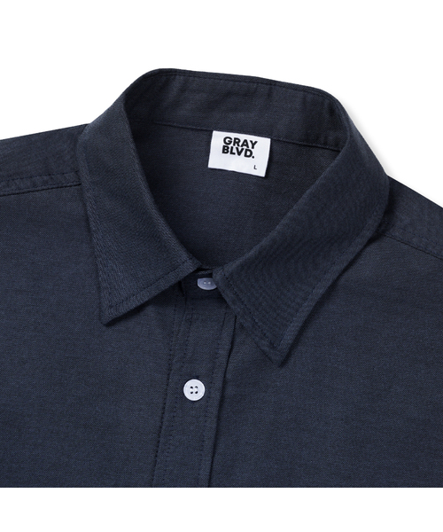 GRAYBLVD（グレイブラバット）の「エフエスオックスフォードシャツ (4COLOR)（シャツ/ブラウス・レディース・ホワイト/ブラック/スカイブルー/ネイビー・MEDIUM/LARGE）」の4枚目の写真