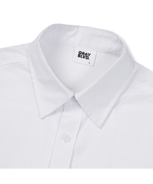 GRAYBLVD（グレイブラバット）の「エフエスオックスフォードシャツ (4COLOR)（シャツ/ブラウス・レディース・ホワイト/ブラック/スカイブルー/ネイビー・MEDIUM/LARGE）」の2枚目の写真