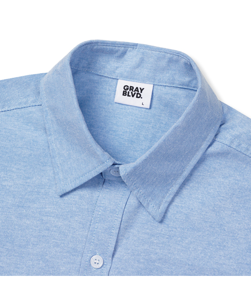GRAYBLVD（グレイブラバット）の「エフエスオックスフォードシャツ (4COLOR)（シャツ/ブラウス・レディース・ホワイト/ブラック/スカイブルー/ネイビー・MEDIUM/LARGE）」の3枚目の写真