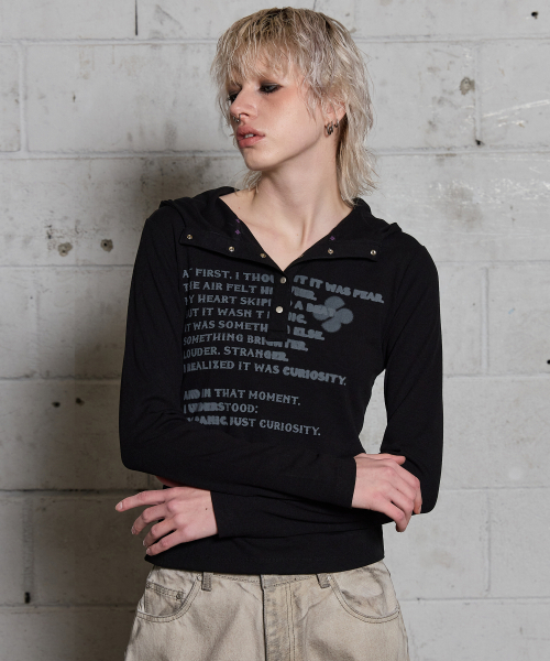 HOODHOOD(フッドフッド)の「クローバータイポフードロングスリーブTシャツブラック(Tシャツ/カットソー・レディース・その他・FREE)」の10枚目の写真