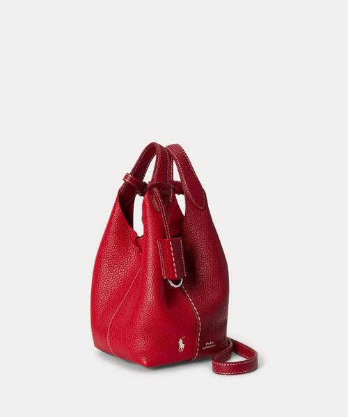 POLO RALPH LAUREN（ポロ ラルフ ローレン）の「Polo Play レザー スモール トート & クロスボディ（トートバッグ・レディース・レッド・ONE）」の9枚目の写真