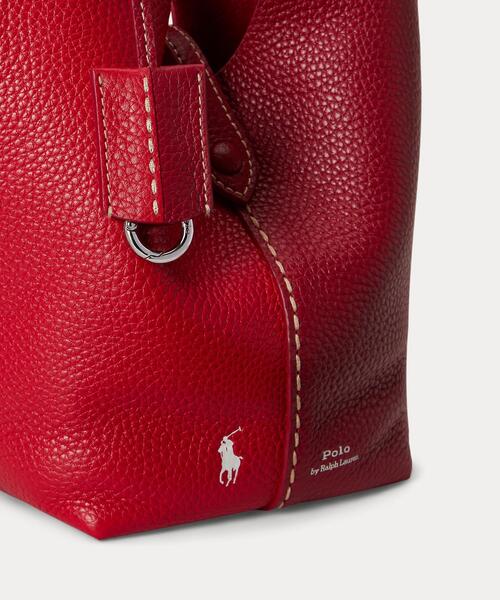 POLO RALPH LAUREN（ポロ ラルフ ローレン）の「Polo Play レザー スモール トート & クロスボディ（トートバッグ・レディース・レッド・ONE）」の6枚目の写真