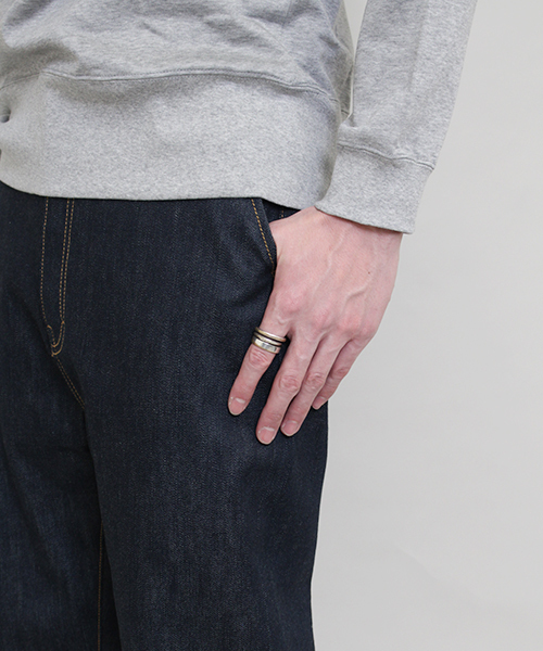 Lui's（ルイス）の「Lui's(ルイス) デニムサルエルパンツ（デニムパンツ・メンズ・インディゴブルー・MEDIUM/SMALL/LARGE）」の4枚目の写真