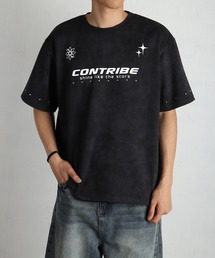 ヴィンテージライク スタッズ ロゴプリント 半袖Tシャツ