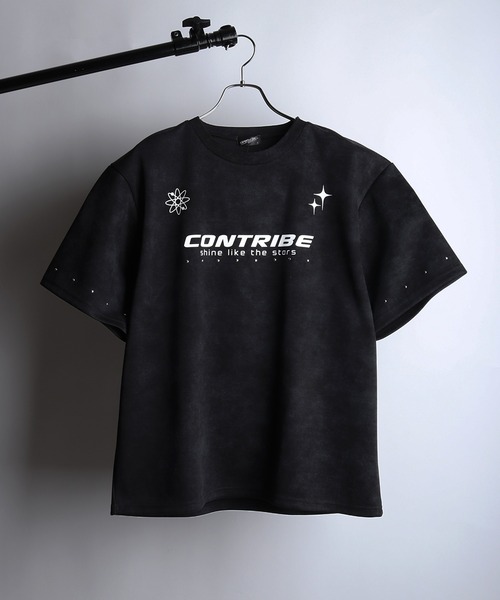 WESTSEA(ウエストシー)の「ヴィンテージライク スタッズ ロゴプリント 半袖Tシャツ(Tシャツ/カットソー・メンズ・ブラック/ワイン・L/M)」の3枚目の写真