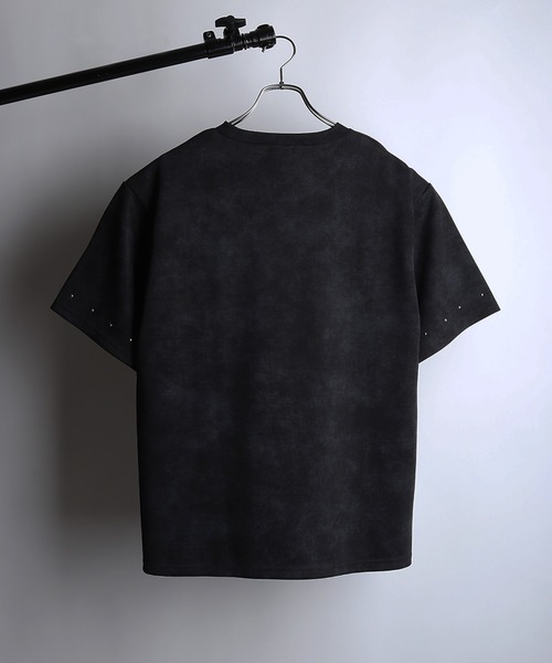 WESTSEA(ウエストシー)の「ヴィンテージライク スタッズ ロゴプリント 半袖Tシャツ(Tシャツ/カットソー・メンズ・ブラック/ワイン・L/M)」の4枚目の写真