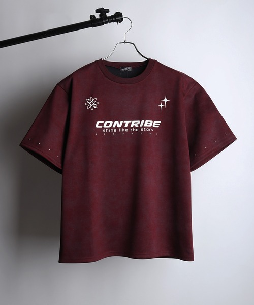 WESTSEA(ウエストシー)の「ヴィンテージライク スタッズ ロゴプリント 半袖Tシャツ(Tシャツ/カットソー・メンズ・ブラック/ワイン・L/M)」の6枚目の写真