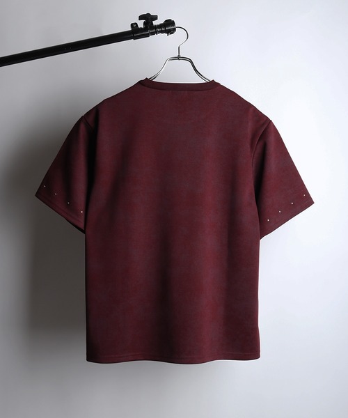 WESTSEA(ウエストシー)の「ヴィンテージライク スタッズ ロゴプリント 半袖Tシャツ(Tシャツ/カットソー・メンズ・ブラック/ワイン・L/M)」の7枚目の写真