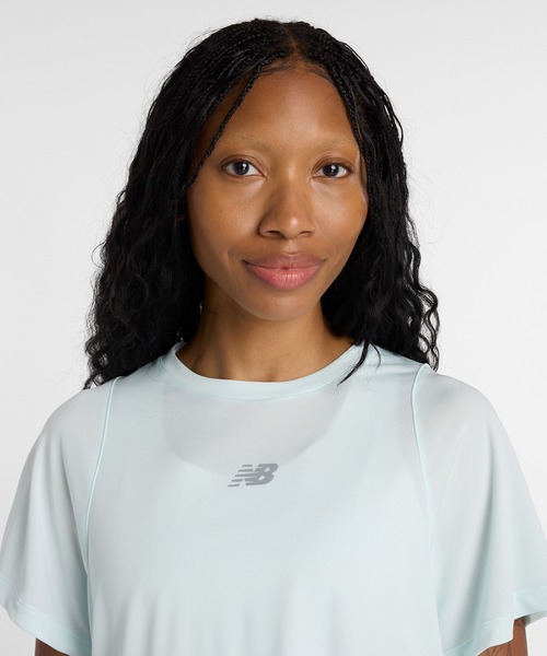 NEW BALANCE(ニューバランス)の「インフィニティプロペルTシャツ(Tシャツ/カットソー・レディース・アクア/ライトパープル・LARGE/X-LARGE/SMALL/MEDIUM)」の5枚目の写真