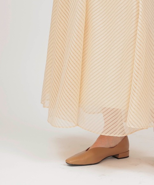DRESSLAVE(ドレスレイブ)の「sheer stripe panel flare skirt(シアーストライプパネルフレアスカート)(スカート・レディース・ホワイト・38)」の7枚目の写真