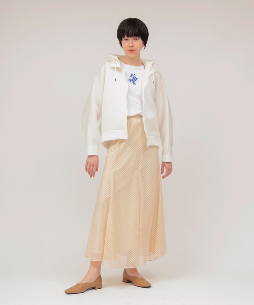 DRESSLAVE(ドレスレイブ)の「sheer stripe panel flare skirt(シアーストライプパネルフレアスカート)(スカート・レディース・ホワイト・38)」の9枚目の写真