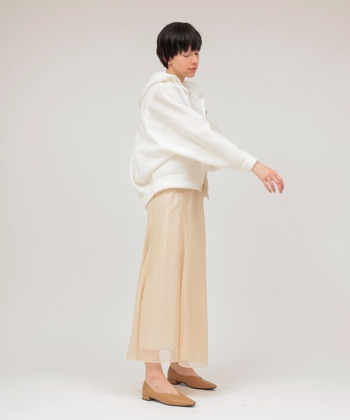 DRESSLAVE(ドレスレイブ)の「sheer stripe panel flare skirt(シアーストライプパネルフレアスカート)(スカート・レディース・ホワイト・38)」の10枚目の写真