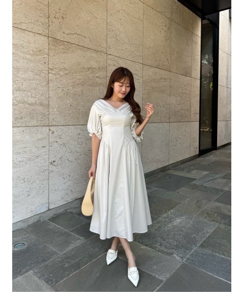 ワンピース Herlipto Gathered Sleeve Dress Gathered Sleeve Dress（ワンピース）｜Her lip to（ハーリップトゥー