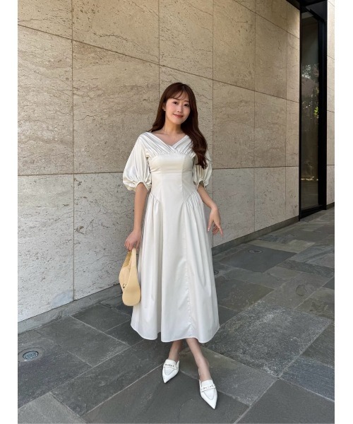 ワンピース herlipto Gathered Sleeve Dress Gathered Sleeve Dress（ワンピース）｜Her lip to（ハーリップトゥー