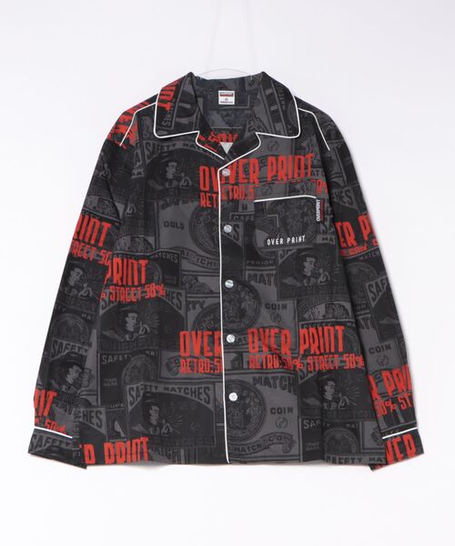 over print(オーバープリント)の「overprint/オーバープリント/LOUNGE SHIRT/日本燐寸工業会(シャツ/ブラウス・レディース・ブラック・XL)」の6枚目の写真