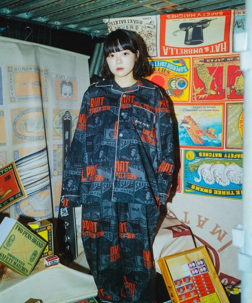 over print(オーバープリント)の「overprint/オーバープリント/LOUNGE SHIRT/日本燐寸工業会(シャツ/ブラウス・レディース・ブラック・XL)」の12枚目の写真