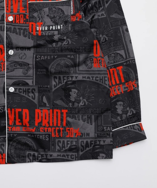 over print(オーバープリント)の「overprint/オーバープリント/LOUNGE SHIRT/日本燐寸工業会(シャツ/ブラウス・レディース・ブラック・XL)」の3枚目の写真