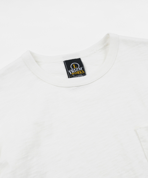 FRIZMWORKS(フリズムワークス)の「SLUB POCKET HALF TEE _ WHITE(Tシャツ/カットソー・メンズ・その他・MEDIUM/LARGE/X-LARGE/SMALL)」の3枚目の写真