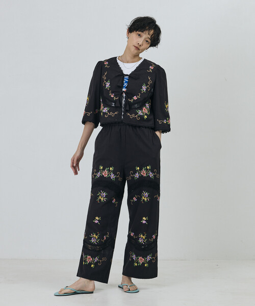 【美品】freada インド クロスステッチ ギャザースカート 新品タグ付き☆完売商品】Freadaインドクロスステッチギャザースカート