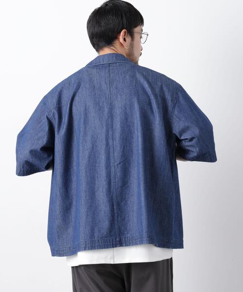 NANO universe(ナノユニバース)の「「OtoNANO」 デニムシャツ 半袖(シャツ/ブラウス・メンズ・ブラック/ブルー・M/L)」の19枚目の写真