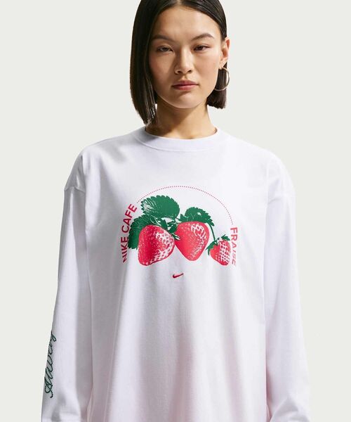 NIKE(ナイキ)の「ナイキ スポーツウェア ウィメンズ ロングスリーブ Tシャツ / Nike Sportswear Women's Long-Sleeve T-Shirt IR6977-100 White(Tシャツ/カットソー・レディース・ホワイト・L/M/XS/XL/S)」の6枚目の写真