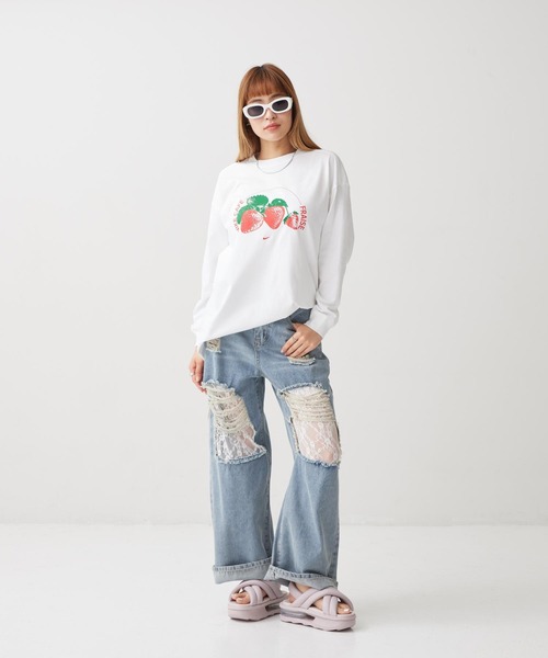 NIKE(ナイキ)の「ナイキ スポーツウェア ウィメンズ ロングスリーブ Tシャツ / Nike Sportswear Women's Long-Sleeve T-Shirt IR6977-100 White(Tシャツ/カットソー・レディース・ホワイト・L/M/XS/XL/S)」の9枚目の写真