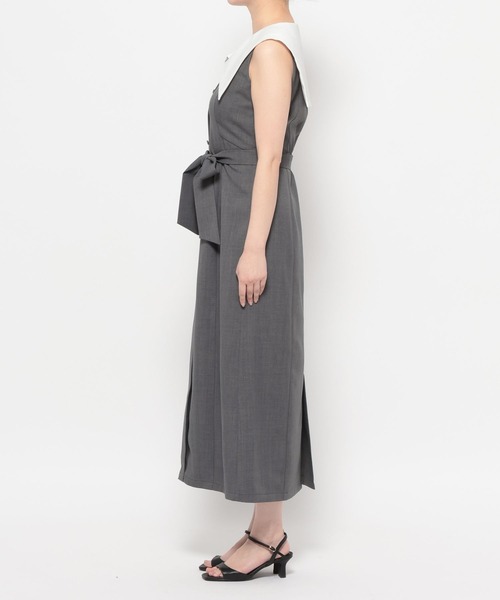 mysty woman(ミスティウーマン)の「セーラーカラーワンピース 678988(ワンピース・レディース・グレー/ネイビー・FREE)」の16枚目の写真