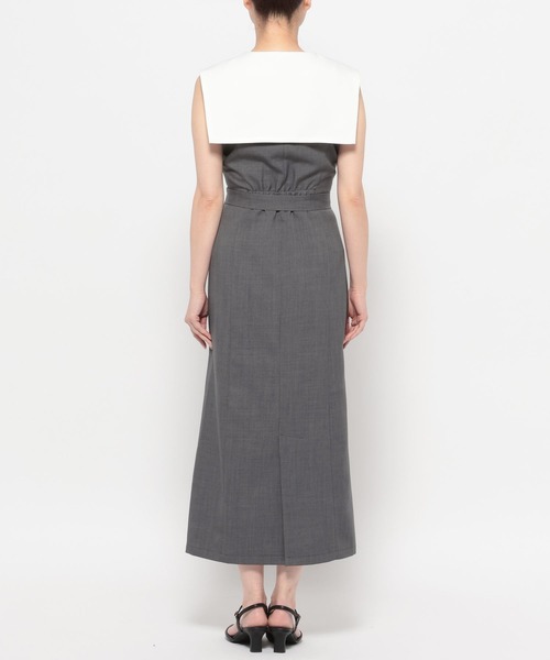 mysty woman(ミスティウーマン)の「セーラーカラーワンピース 678988(ワンピース・レディース・グレー/ネイビー・FREE)」の17枚目の写真