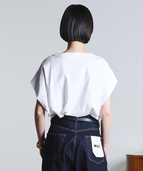 Champion(チャンピオン)の「【Champion別注】ROSEBUD x champion FRENCH SLEEVE TEE(Tシャツ/カットソー・レディース・ライトグリーン/ホワイト/ブラック/パープル・M/S)」の7枚目の写真
