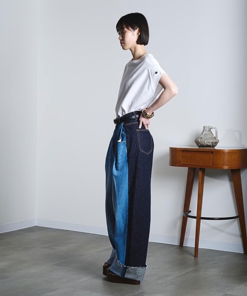 Champion(チャンピオン)の「【Champion別注】ROSEBUD x champion FRENCH SLEEVE TEE(Tシャツ/カットソー・レディース・ライトグリーン/ホワイト/ブラック/パープル・M/S)」の9枚目の写真