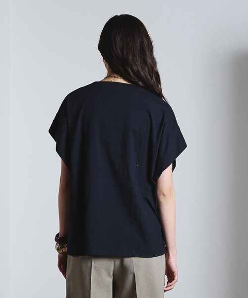 Champion(チャンピオン)の「【Champion別注】ROSEBUD x champion FRENCH SLEEVE TEE(Tシャツ/カットソー・レディース・ライトグリーン/ホワイト/ブラック/パープル・M/S)」の14枚目の写真