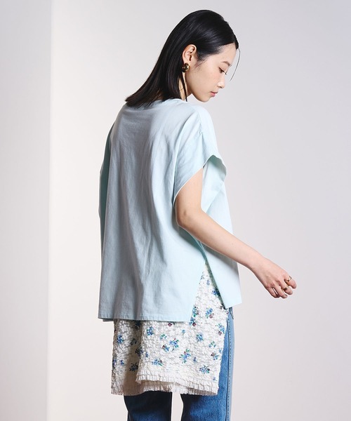 Champion(チャンピオン)の「【Champion別注】ROSEBUD x champion FRENCH SLEEVE TEE(Tシャツ/カットソー・レディース・ライトグリーン/ホワイト/ブラック/パープル・M/S)」の20枚目の写真