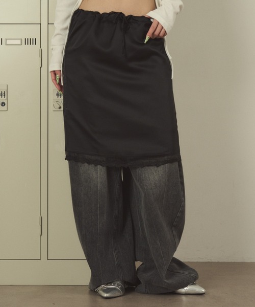 dispark(ディスパーク)の「DISPARK/【26年春夏新作】ペチコート(スカート・レディース・ホワイト/ブラック・FREE)」の2枚目の写真