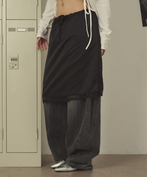 dispark(ディスパーク)の「DISPARK/【26年春夏新作】ペチコート(スカート・レディース・ホワイト/ブラック・FREE)」の8枚目の写真