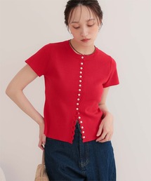 miette | メニーボタン半袖サマーニットトップス(ニット/セーター)