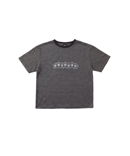 MSG(エムエスジー)の「グラフィックプリント半袖スラブTシャツ ボーダー(Tシャツ/カットソー・メンズ・ブラック/ホワイト/ブラック系/バイオレット/ライトブルー・M/S/XL/L)」の17枚目の写真