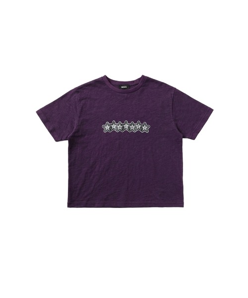 MSG(エムエスジー)の「グラフィックプリント半袖スラブTシャツ ボーダー(Tシャツ/カットソー・メンズ・ブラック/ホワイト/ブラック系/バイオレット/ライトブルー・M/S/XL/L)」の16枚目の写真