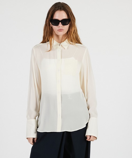 PRANK PROJECT（プランクプロジェクト）の「【2026Summer Pre-Order】シルクライクモチーフシャツ / Silk-Like Motif Shirt（シャツ/ブラウス・レディース・ピンク/ホワイト/ブラック・FREE）」の2枚目の写真