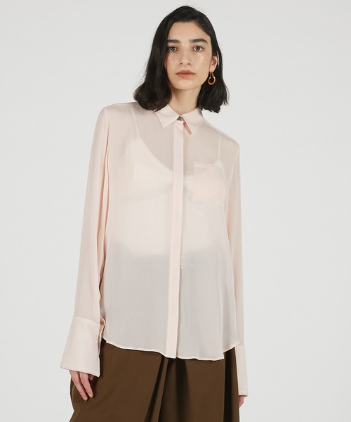 PRANK PROJECT（プランクプロジェクト）の「【2026Summer Pre-Order】シルクライクモチーフシャツ / Silk-Like Motif Shirt（シャツ/ブラウス・レディース・ピンク/ホワイト/ブラック・FREE）」の3枚目の写真