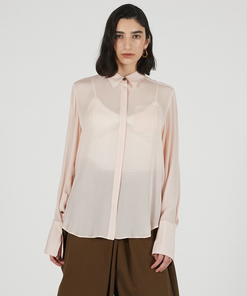 PRANK PROJECT（プランクプロジェクト）の「【2026Summer Pre-Order】シルクライクモチーフシャツ / Silk-Like Motif Shirt（シャツ/ブラウス・レディース・ピンク/ホワイト/ブラック・FREE）」の13枚目の写真