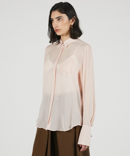 PRANK PROJECT（プランクプロジェクト）の「【2026Summer Pre-Order】シルクライクモチーフシャツ / Silk-Like Motif Shirt（シャツ/ブラウス・レディース・ピンク/ホワイト/ブラック・FREE）」の14枚目の写真