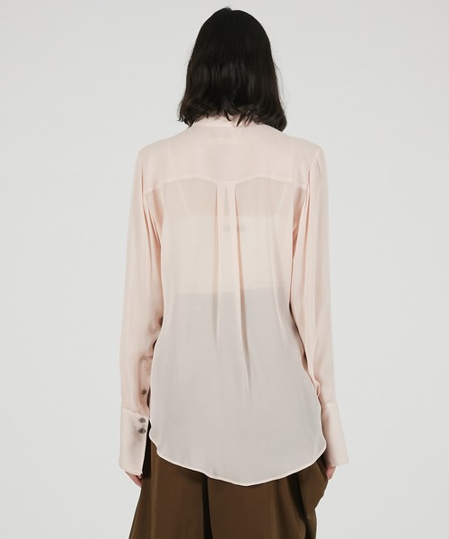 PRANK PROJECT（プランクプロジェクト）の「【2026Summer Pre-Order】シルクライクモチーフシャツ / Silk-Like Motif Shirt（シャツ/ブラウス・レディース・ピンク/ホワイト/ブラック・FREE）」の15枚目の写真