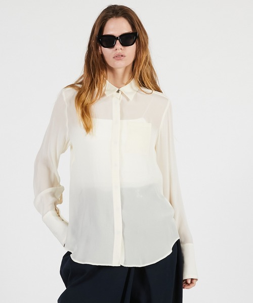 PRANK PROJECT（プランクプロジェクト）の「【2026Summer Pre-Order】シルクライクモチーフシャツ / Silk-Like Motif Shirt（シャツ/ブラウス・レディース・ピンク/ホワイト/ブラック・FREE）」の10枚目の写真