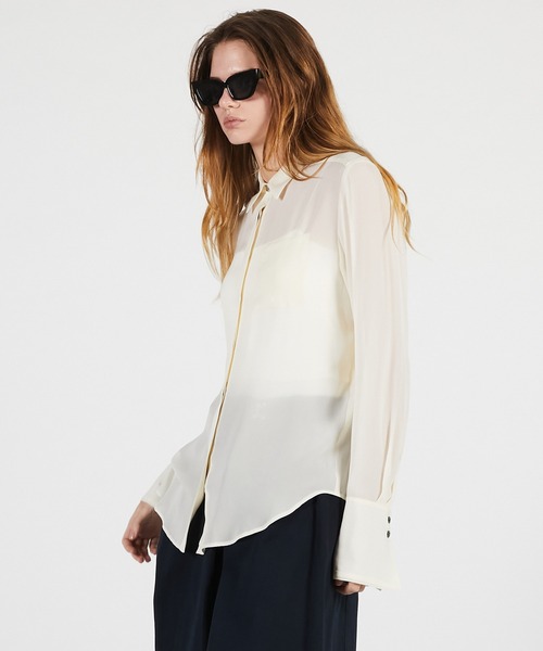 PRANK PROJECT（プランクプロジェクト）の「【2026Summer Pre-Order】シルクライクモチーフシャツ / Silk-Like Motif Shirt（シャツ/ブラウス・レディース・ピンク/ホワイト/ブラック・FREE）」の11枚目の写真